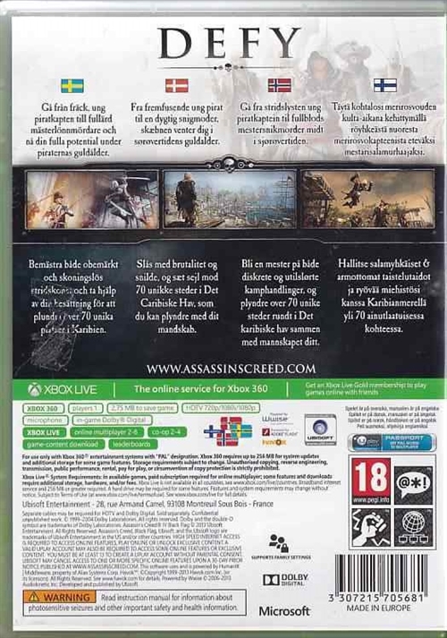 Assassins Creed IV Black Flag - XBOX 360 (B - Grade) (Genbrug)